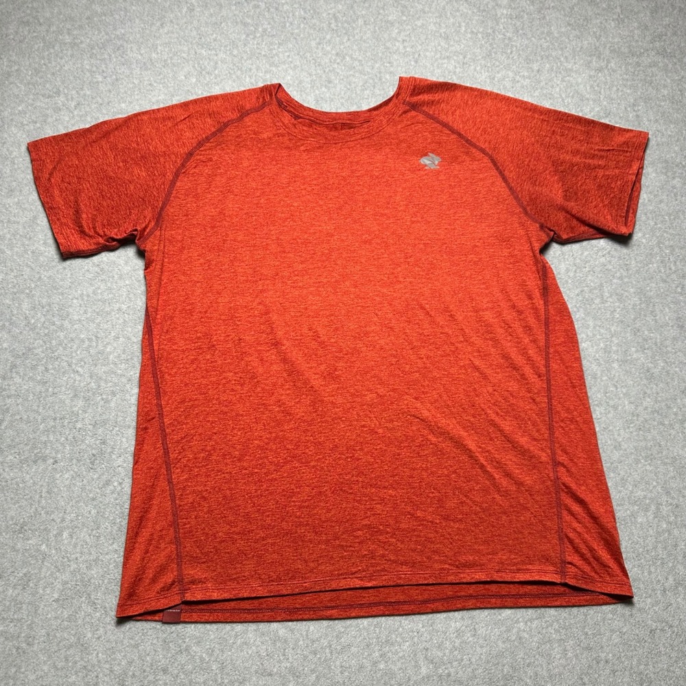 Rabbit EZ Tee Mens XL Short Sleeve Running Shirt Heather Orange Performance Top